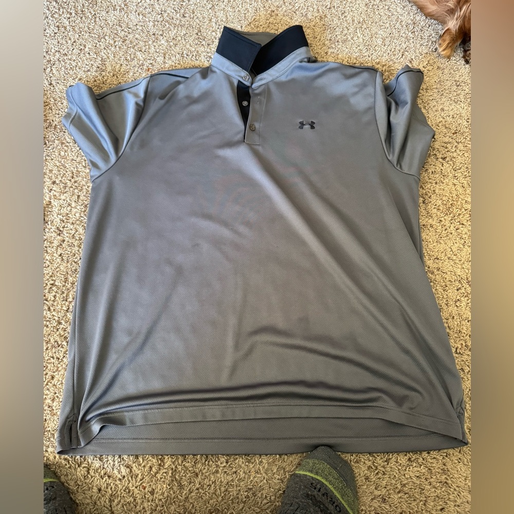 Men’s 3XL Under Armour Polo Shirt Grey